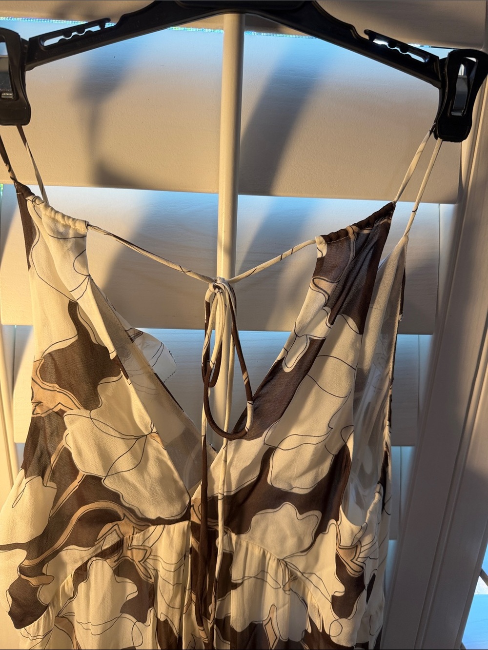 Rails Brown and Cream Floral Tiered Maxi Dress - Picture 4 of 5